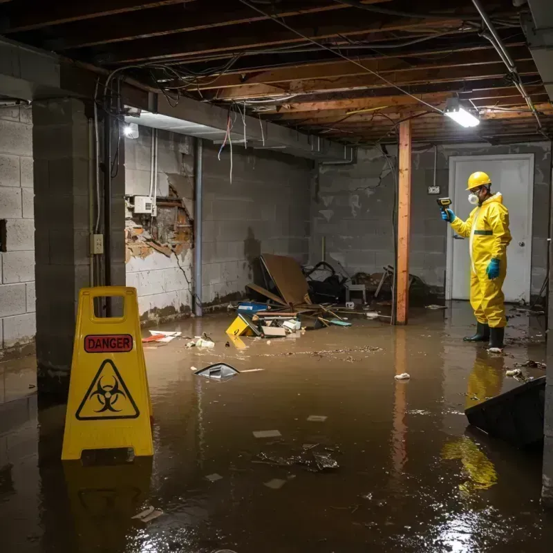 Flooded Basement Electrical Hazard in Green Park, MO Property