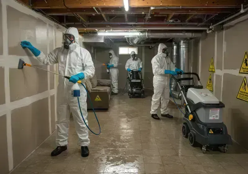 Basement Moisture Removal and Structural Drying process in Green Park, MO